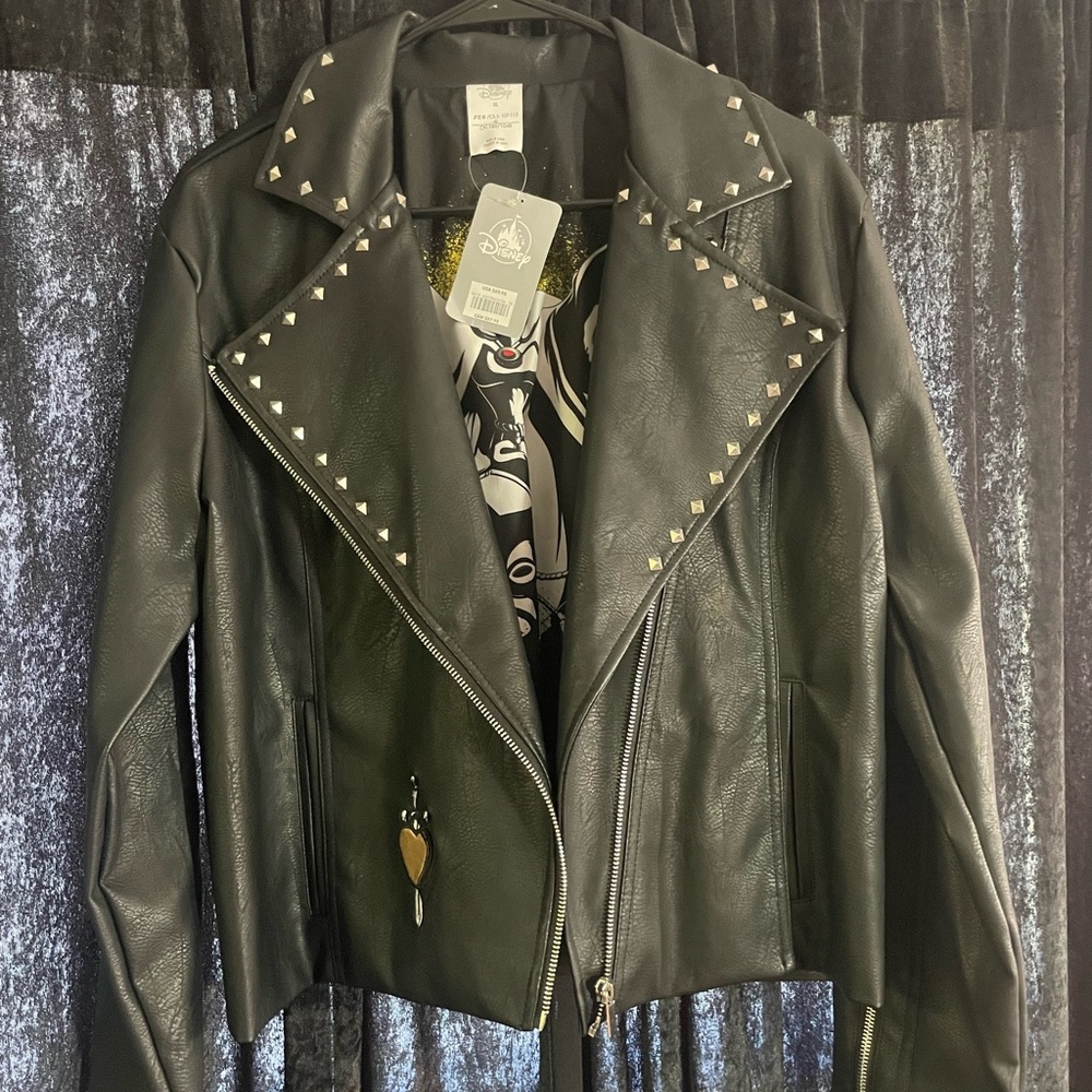 Disney villain faux leather jacket